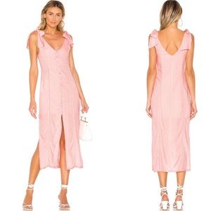 Tularosa Pink Birdie Tie Shoulder Dress NEW Revolve